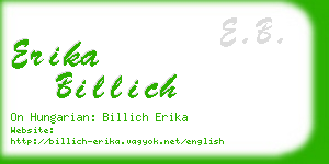 erika billich business card